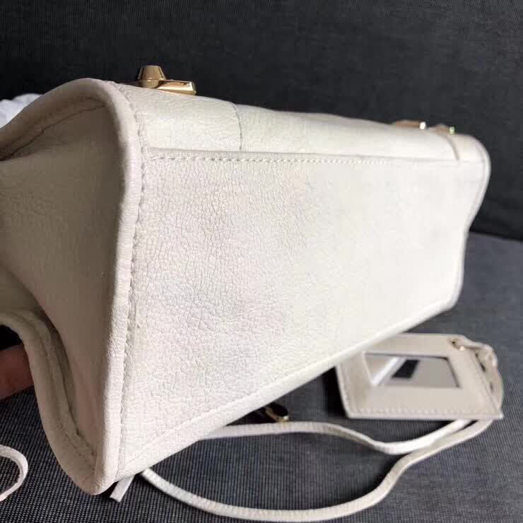 BALENCIAG巴黎世家 機車包 30cm原版山羊皮配金邊 手提肩背斜挎包  BL1375